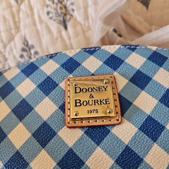 NWT Dooney & Bourke Suki Crossbody Sky Blue Gingham Check BGNGH1696 Purse - Picture 7 of 16